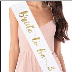 💍WHITE SATIN BRIDE TO BE SASH💍